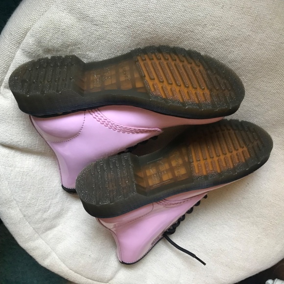 NEW Dr. Doc Martens boots 6 light Pink Patent Leather Lamper Combat Women’s 1460 - Picture 5 of 11